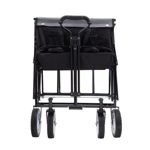 Heavy-Duty Collapsible Folding Cart with Strapping System – 225 lb Capacity, All-Terrain Wheels